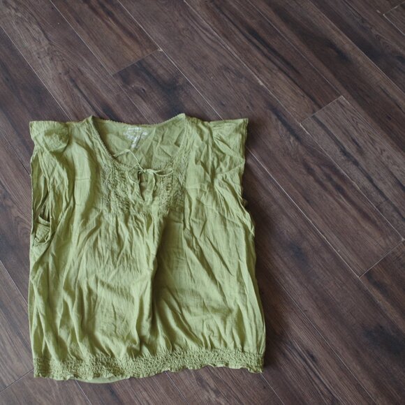 Green Ladies 100% Cotton By Sonoma - Picture 2 of 6